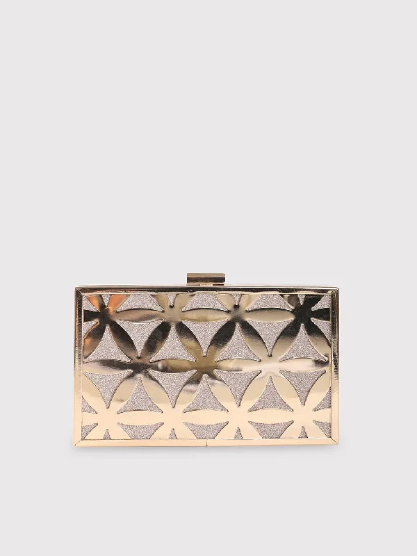 CAPRESE PARTY JUNIE BOX CLUTCH SMALL GOLD