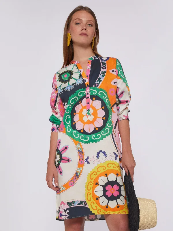 Vilagallo Suzani Print Dress