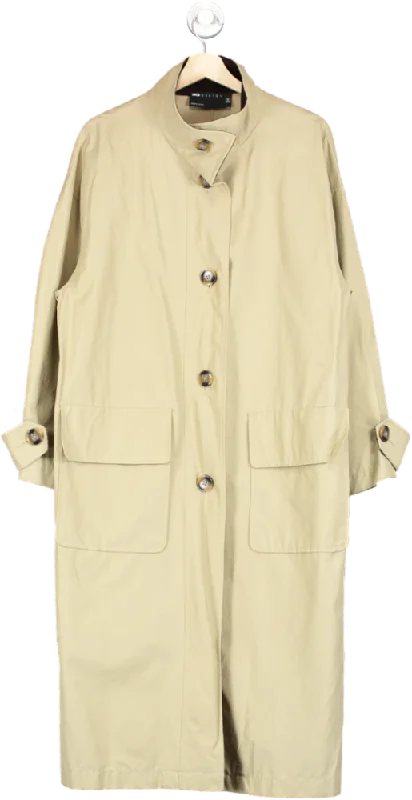 ASOS DESIGN Beige Longline Coat UK 8